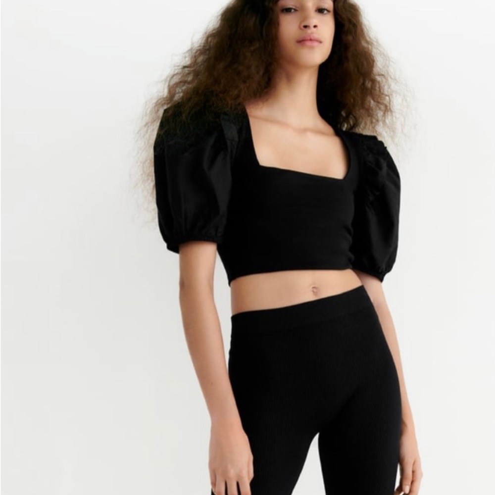 Zara ballon sleeve top